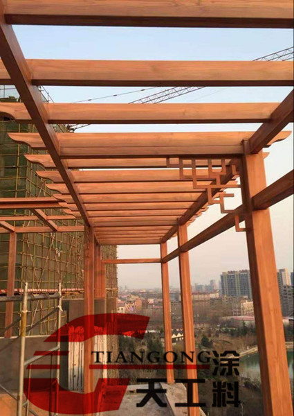 <strong>建筑木纹漆效果/木纹漆施工/红色木纹漆</strong>