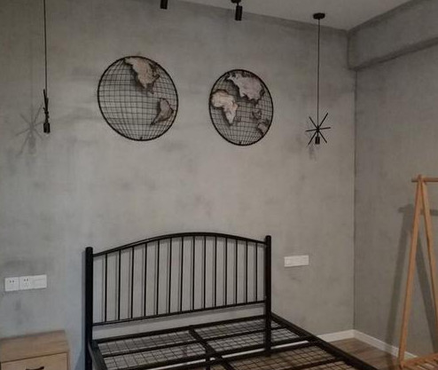 卧室水泥漆施工效果图